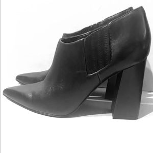 Black heeled booties